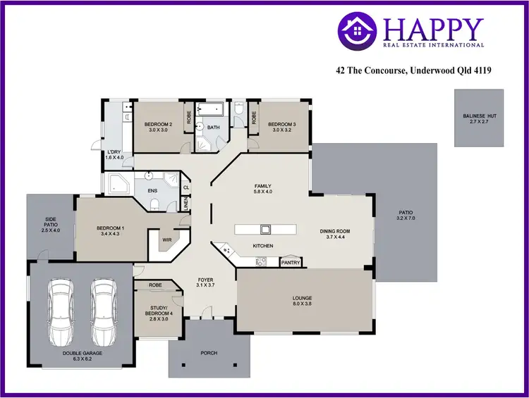 Floorplan of Homely house listing, 42 The Concourse, Underwood QLD 4119