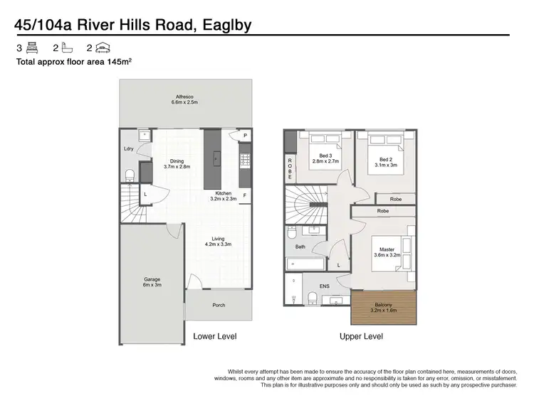 Floorplan of Homely townhouse listing, 45/104A River Hills Road, Eagleby QLD 4207