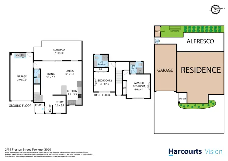 Floorplan of Homely townhouse listing, 2/14-16 Preston Street, Fawkner VIC 3060