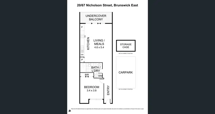 Floorplan of Homely apartment listing, 20/67 Nicholson Street, Brunswick East VIC 3057