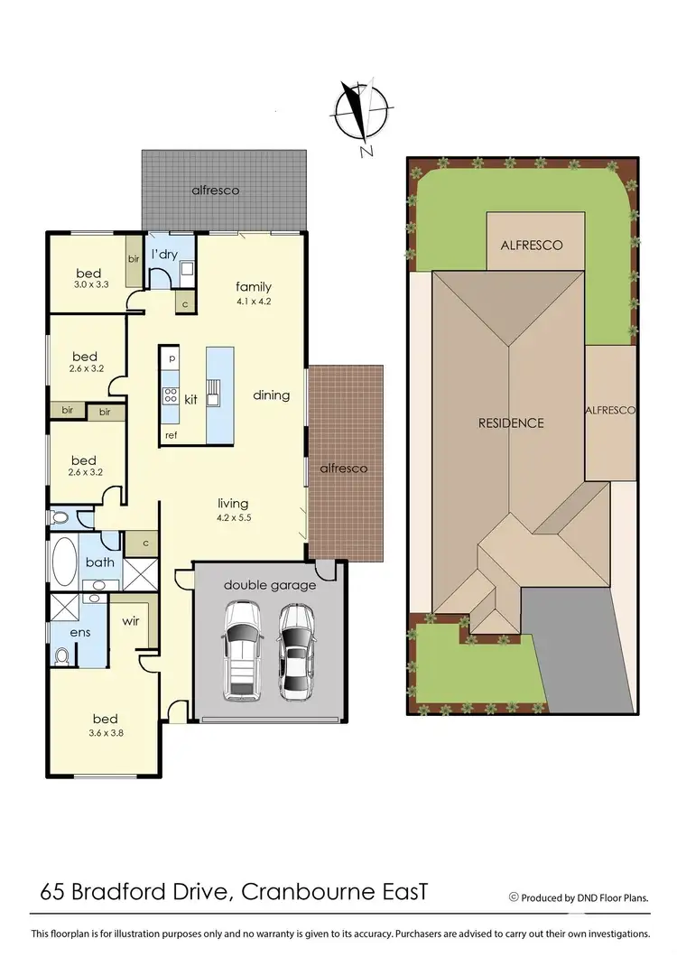 Floorplan of Homely house listing, 65 Bradford Drive, Cranbourne East VIC 3977