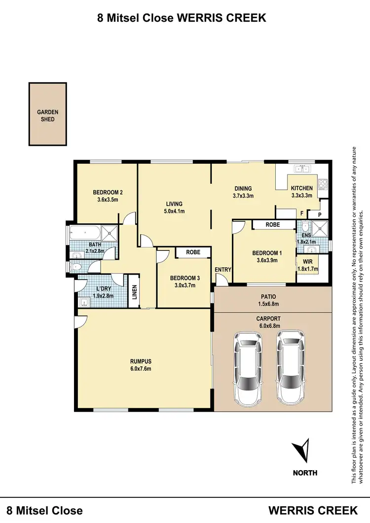 Floorplan of Homely house listing, 8 Mitsel Close, Werris Creek NSW 2341