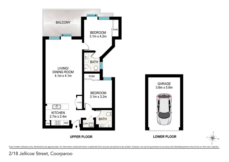 Floorplan of Homely unit listing, 2/18 Jellicoe Street, Coorparoo QLD 4151