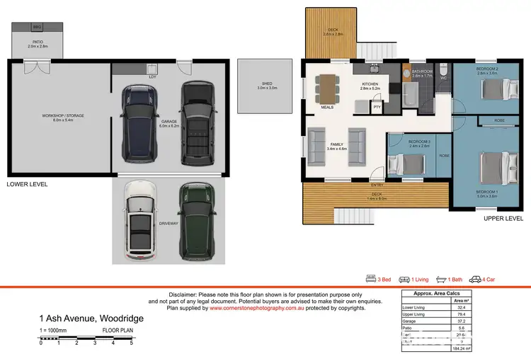 Floorplan of Homely house listing, 1 ASH AVENUE, Woodridge QLD 4114