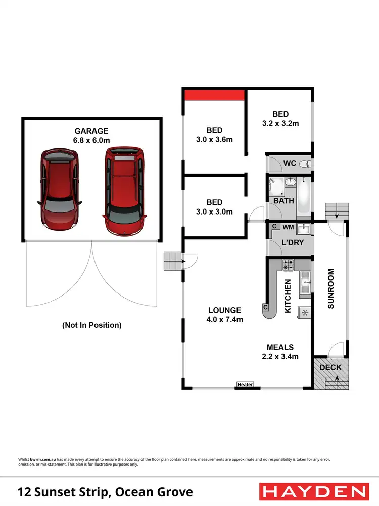 Floorplan of Homely house listing, 12 Sunset Strip, Ocean Grove VIC 3226