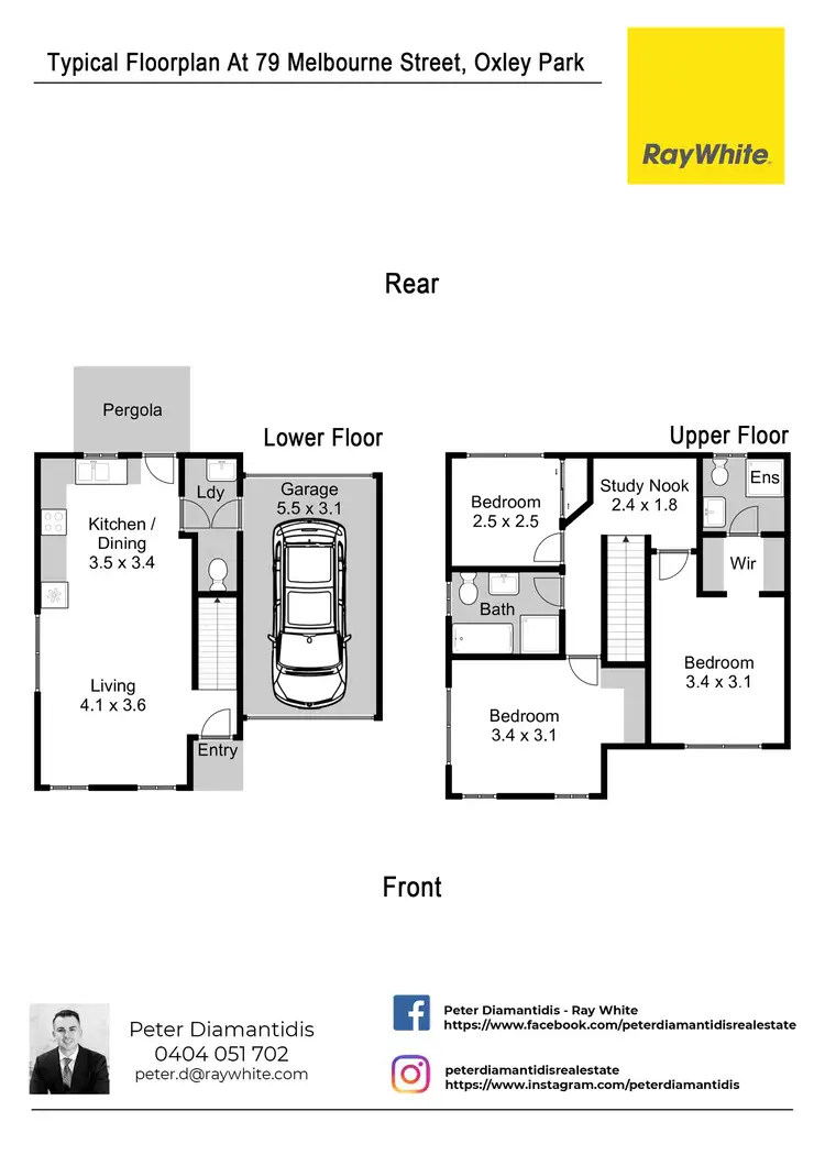 Floorplan of Homely townhouse listing, 3/79 Melbourne Street, Oxley Park NSW 2760