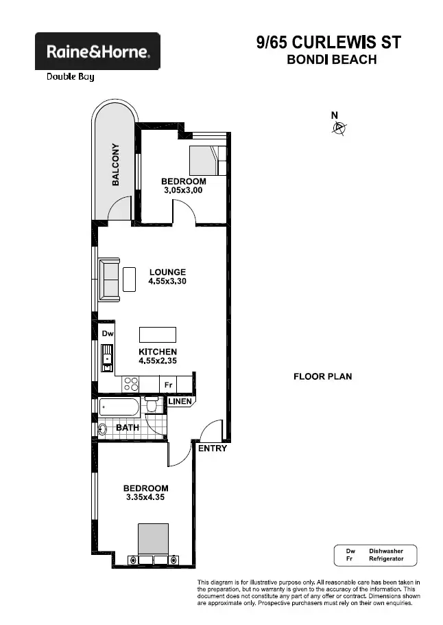 Floorplan of Homely apartment listing, 9/65 Curlewis Street, Bondi Beach NSW 2026