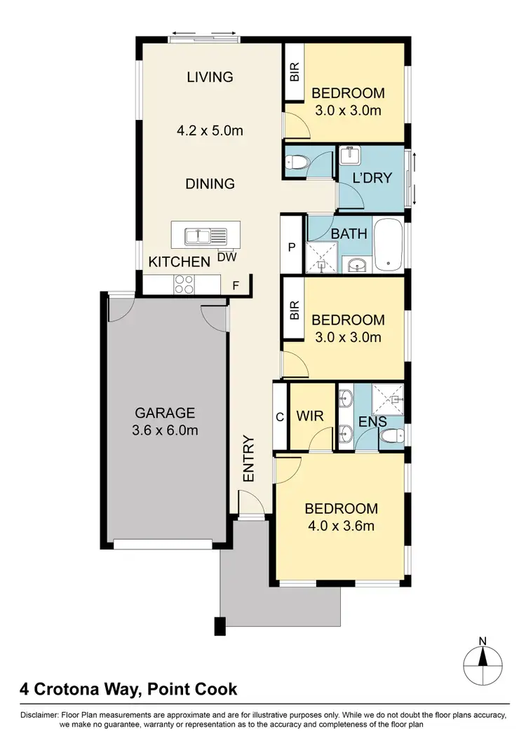 Floorplan of Homely house listing, 4 Crotona Way, Point Cook VIC 3030