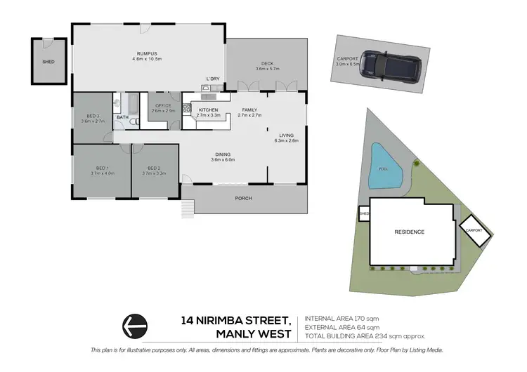 Floorplan of Homely house listing, 14 Nirimba Street, Manly West QLD 4179
