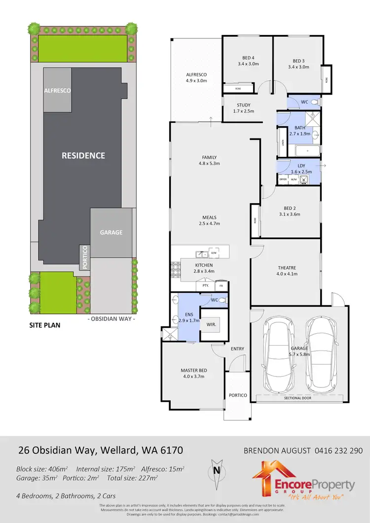 Floorplan of Homely house listing, 26 Obsidian Way, Wellard WA 6170
