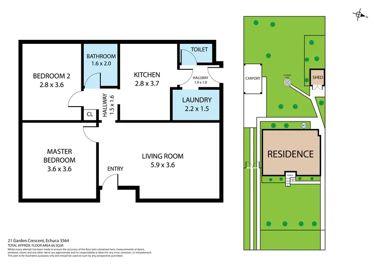 Floorplan of Homely house listing, 21 Garden Crescent, Echuca VIC 3564