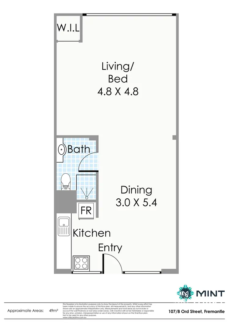 Floorplan of Homely apartment listing, 107/8 Ord Street, Fremantle WA 6160