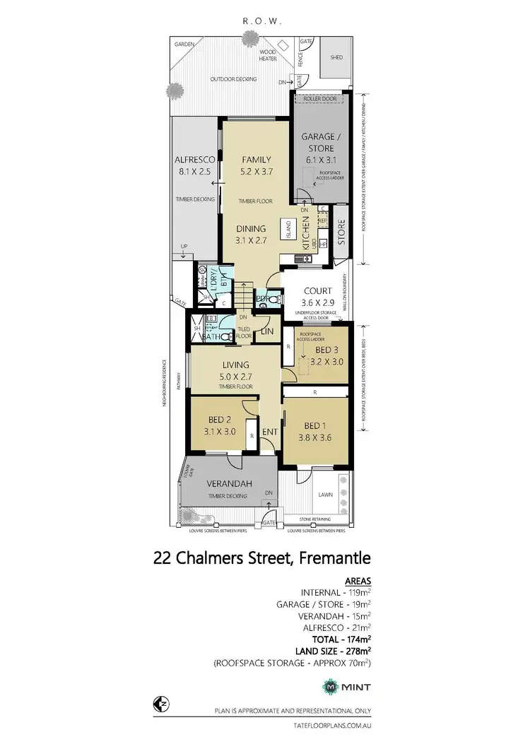 Floorplan of Homely house listing, 22 Chalmers Street, Fremantle WA 6160