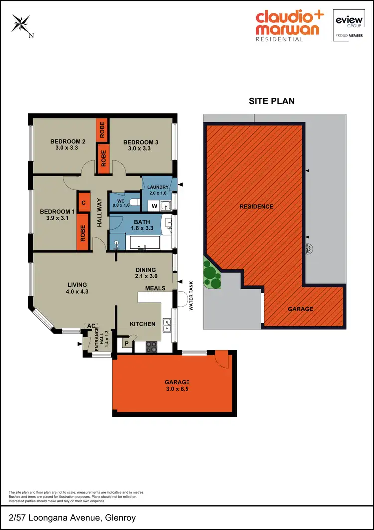 Floorplan of Homely unit listing, 2/57 Loongana Avenue, Glenroy VIC 3046