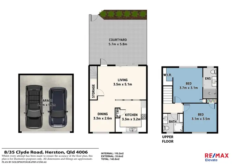 Floorplan of Homely townhouse listing, 8/35 Clyde Road, Herston QLD 4006