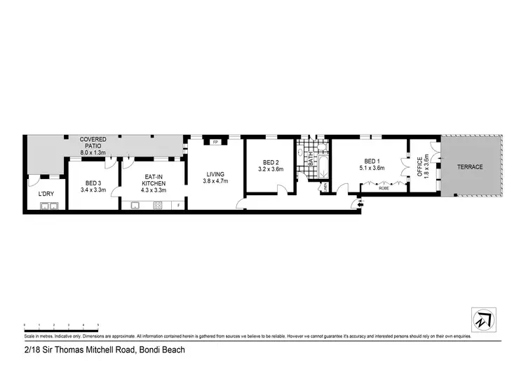 Floorplan of Homely apartment listing, 2/18 Sir Thomas Mitchell Road, Bondi Beach NSW 2026