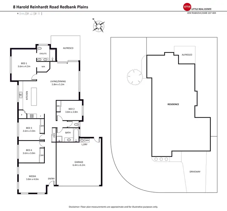 Floorplan of Homely house listing, 8 Harold Reinhardt Drive, Redbank Plains QLD 4301
