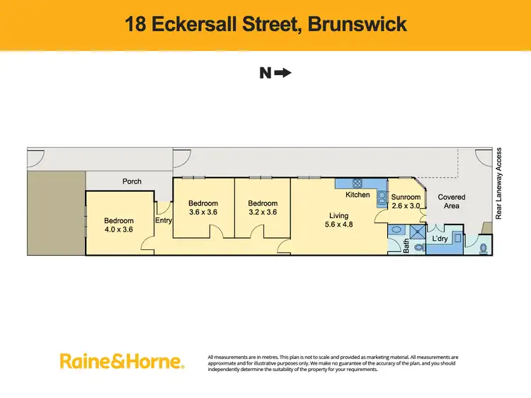 Floorplan of Homely house listing, 18 Eckersall Street, Brunswick VIC 3056