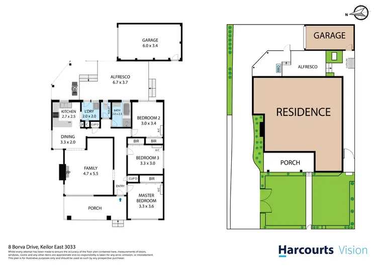 Floorplan of Homely house listing, 8 Borva Drive, Keilor East VIC 3033