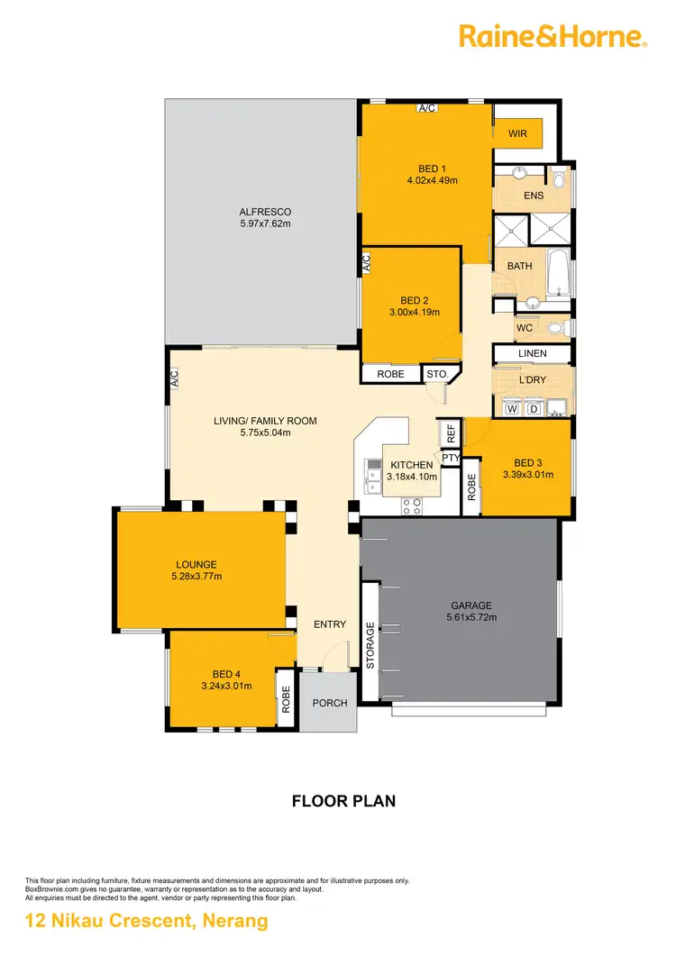 Floorplan of Homely house listing, 12 Nikau Crescent, Nerang QLD 4211