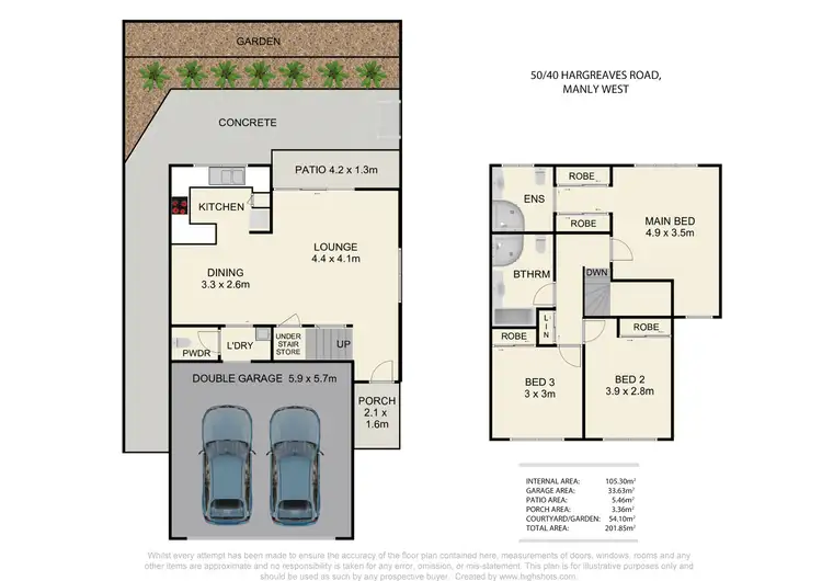 Floorplan of Homely townhouse listing, 50/40 Hargreaves Road, Manly West QLD 4179