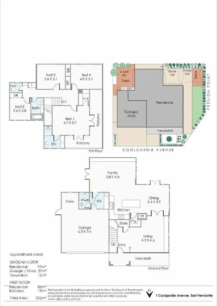 Floorplan of Homely house listing, 1 Coolgardie Avenue, East Fremantle WA 6158