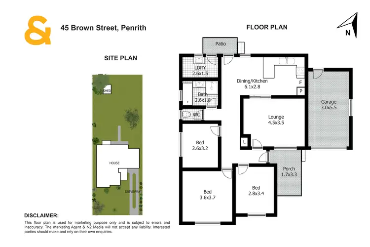 Floorplan of Homely house listing, 45 Brown Street, Penrith NSW 2750