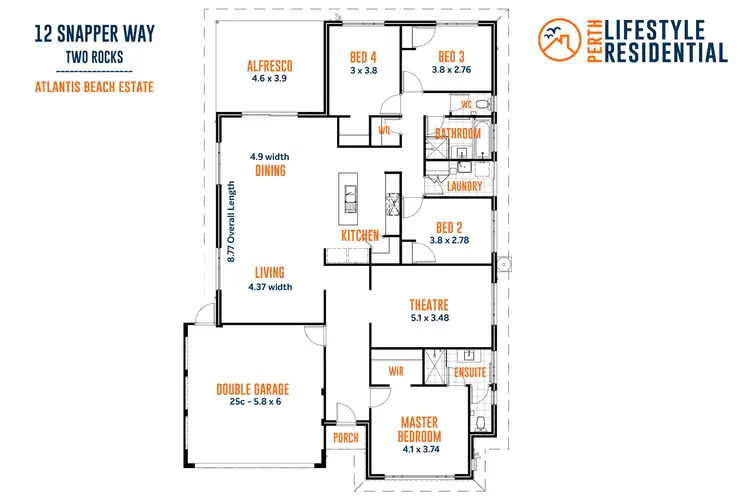 Floorplan of Homely house listing, 12 Snapper Way, Two Rocks WA 6037