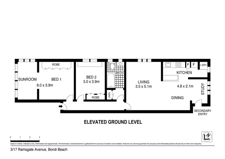 Floorplan of Homely apartment listing, 3/17 Ramsgate Avenue, Bondi Beach NSW 2026