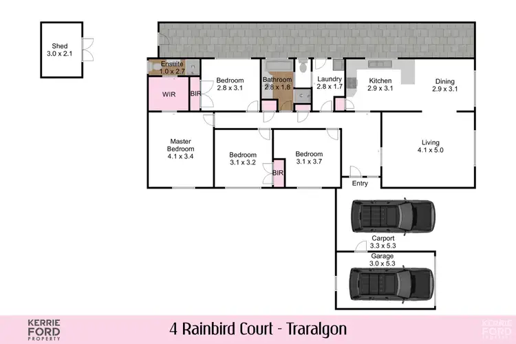 Floorplan of Homely house listing, 4 Rainbird Court, Traralgon VIC 3844