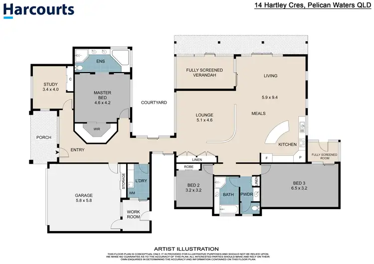 Floorplan of Homely house listing, 14 Hartley Crescent, Pelican Waters QLD 4551