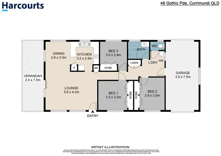 Floorplan of Homely house listing, 48 Gothic Parade, Currimundi QLD 4551