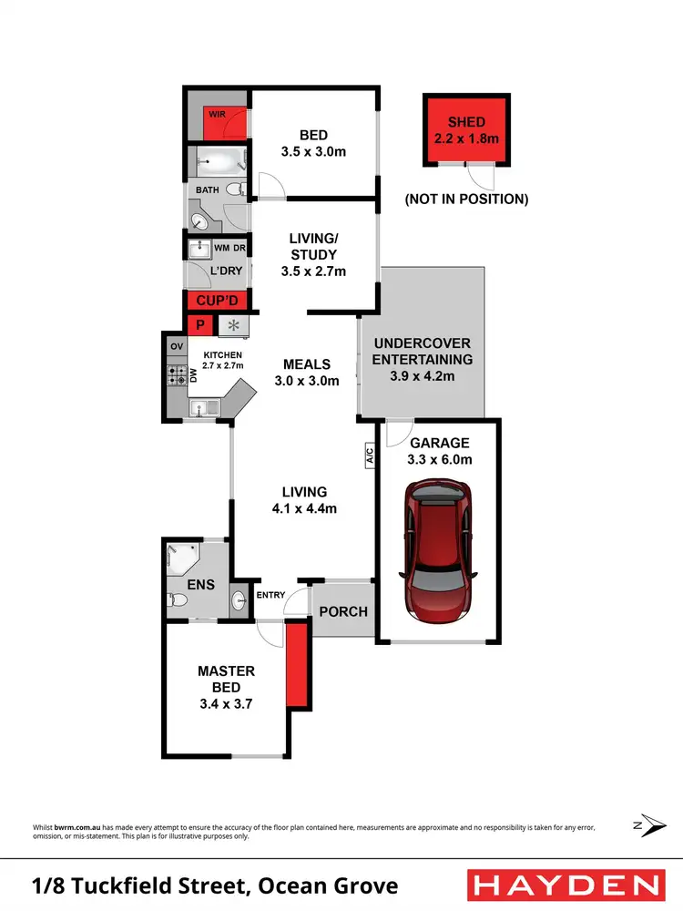 Floorplan of Homely house listing, 1/8 Tuckfield St, Ocean Grove VIC 3226