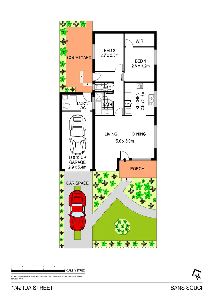 Floorplan of Homely villa listing, 1/42 Ida Street, Sans Souci NSW 2219