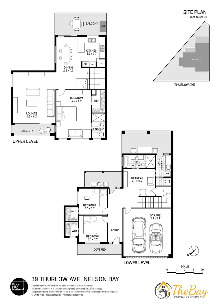 Floorplan of Homely semi-detached listing, 39 Thurlow Avenue, Nelson Bay NSW 2315