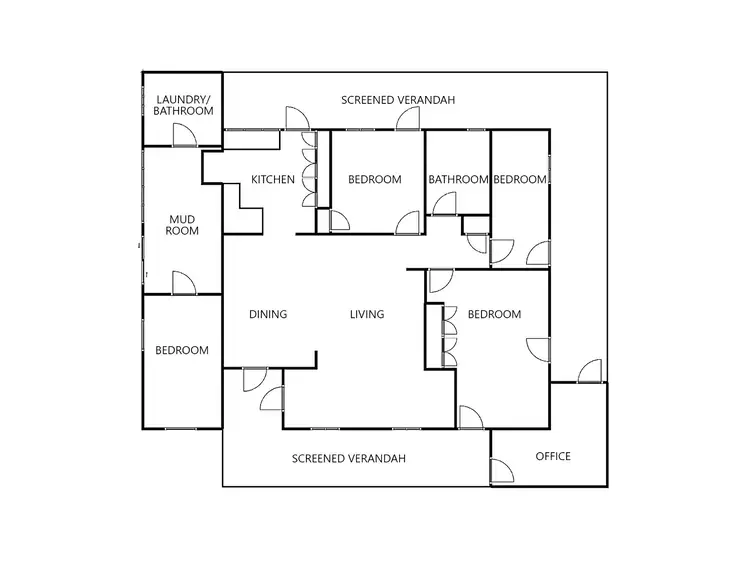Floorplan of Homely rural property listing, "Melville Park" 2005 Old Winton Road, Winton NSW 2344