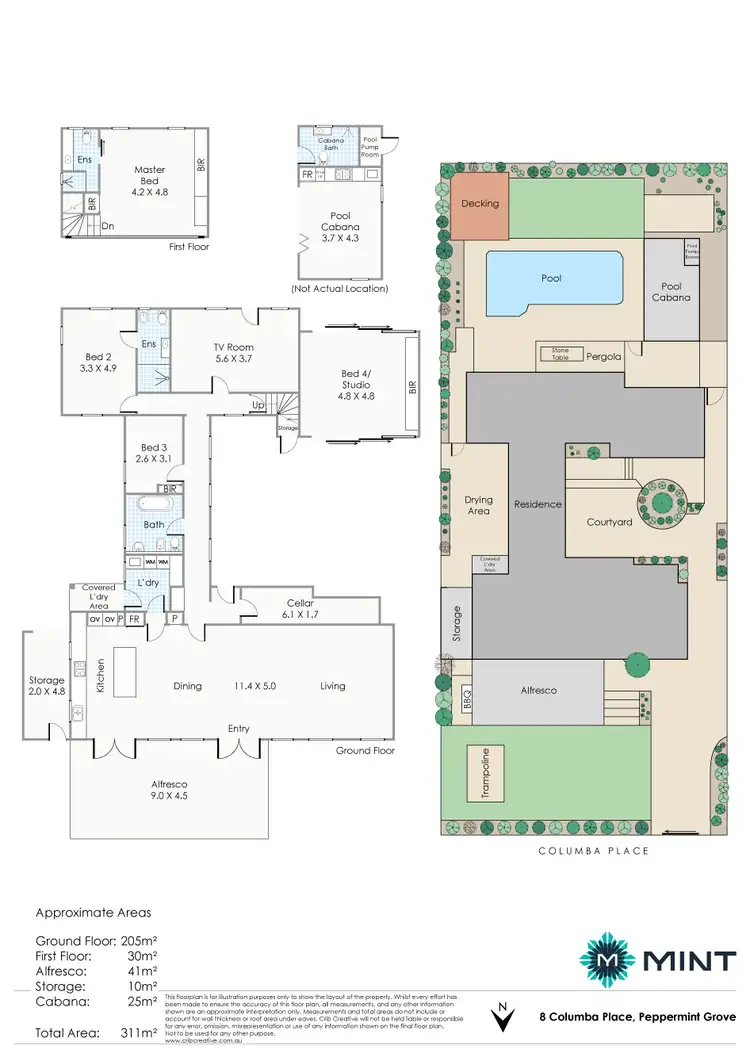 Floorplan of Homely house listing, 8/6 Columba Place, Peppermint Grove WA 6011