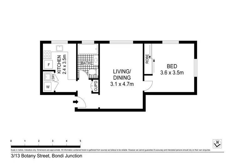 Floorplan of Homely apartment listing, 3/13 Botany Street, Bondi Junction NSW 2022