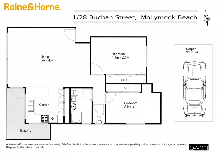 Floorplan of Homely unit listing, 1/28 Buchan Street, Mollymook NSW 2539