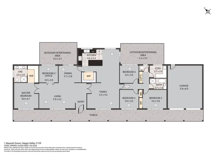 Floorplan of Homely house listing, 1 Nayook Grove, Happy Valley SA 5159