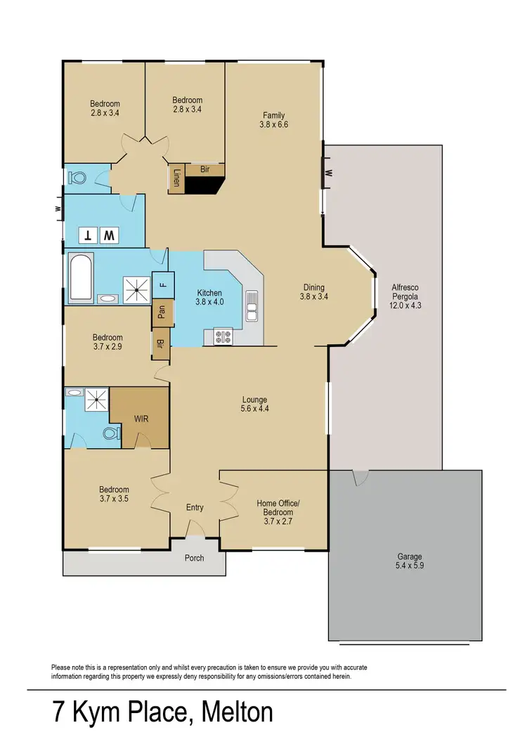 Floorplan of Homely house listing, 7 Kym Place, Melton VIC 3337