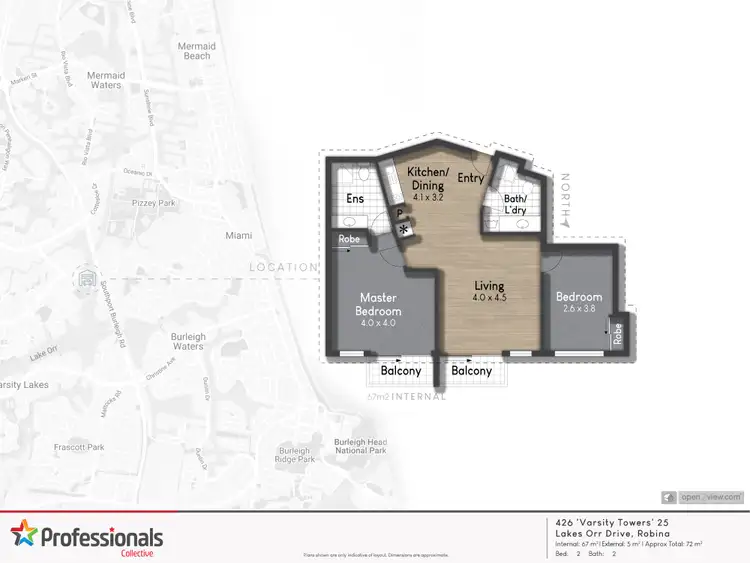 Floorplan of Homely apartment listing, 426/25 Lake Orr Drive, Robina QLD 4226