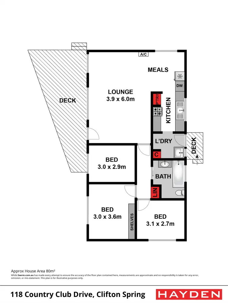 Floorplan of Homely house listing, 118 Country Club Dr, Clifton Springs VIC 3222