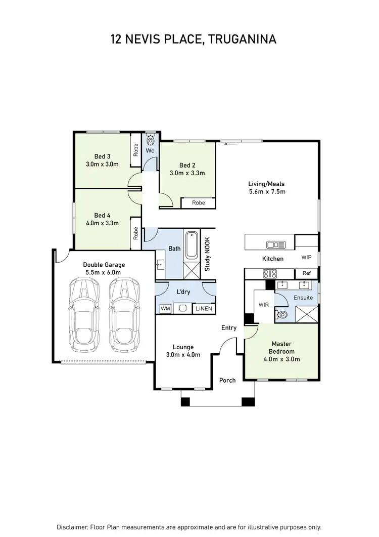 Floorplan of Homely house listing, 12 Nevis Place, Truganina VIC 3029