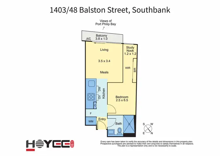 Floorplan of Homely apartment listing, 1403/48 Balston Street, Southbank VIC 3006