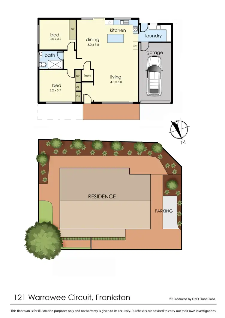 Floorplan of Homely unit listing, 121 Warrawee Circuit, Frankston VIC 3199