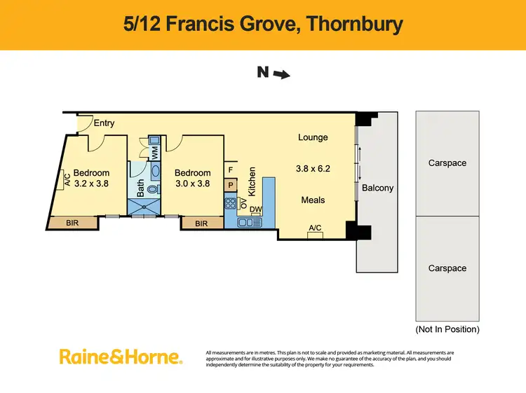 Floorplan of Homely apartment listing, 5/12 Francis Grove, Thornbury VIC 3071