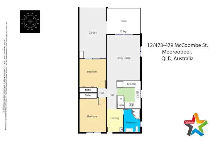 Floorplan of Homely villa listing, 12/473-479 McCoombe Street, Mooroobool QLD 4870