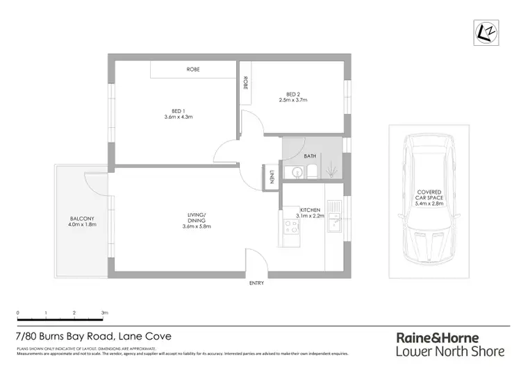 Floorplan of Homely apartment listing, 7/80 Burns Bay Road, Lane Cove NSW 2066