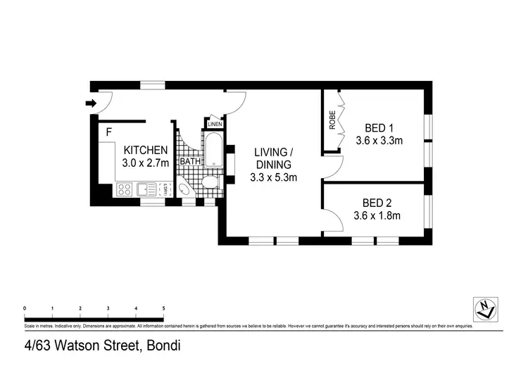 Floorplan of Homely apartment listing, 4/63 Watson Street, Bondi NSW 2026
